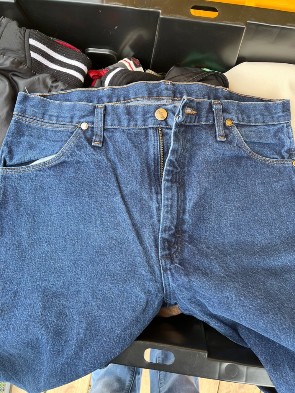 Wrangler Men's Relaxed Blue Jeans 34x32 - Picture 5 of 7